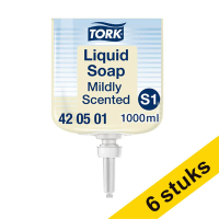 Tork Aanbieding: 6x Tork 420501 vloeibare zeep geparfumeerd geschikt voor Tork S1 dispenser (1 liter)  STO00057