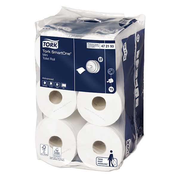 Tork SmartOne® 472193 toiletpapier 2-laags 12 rollen geschikt voor Tork T9 dispenser 472193 STO00126 - 1