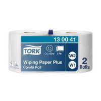 Tork Wiper 420 Combi Roll poetsrol 2-laags 2 x 255m geschikt voor W1 & W2 dispenser 068849