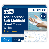 Tork Xpress® 100288 handdoeken 2-laags 21 pakken geschikt voor Tork H2 dispenser 100288 STO00039