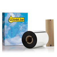 Toshiba AW6F / BSA40110 wax ribbon zwart (123inkt huismerk) BSA40110AW6FC 078519