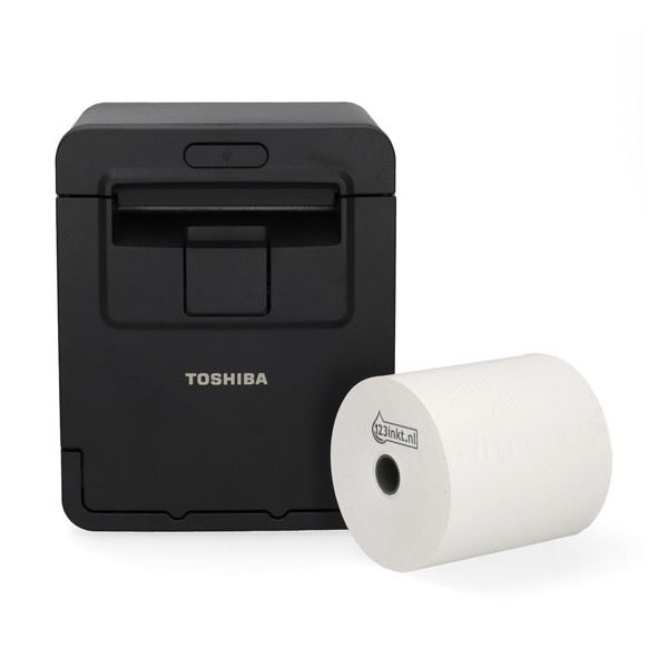 Toshiba HSP-100 ticketprinter met USB bundel met 5x kassarol 80x80x12 thermo wit 832340 - 1