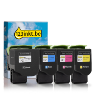 Toshiba T-FC338E aanbieding: zwart + 3 kleuren (123inkt huismerk)  160603