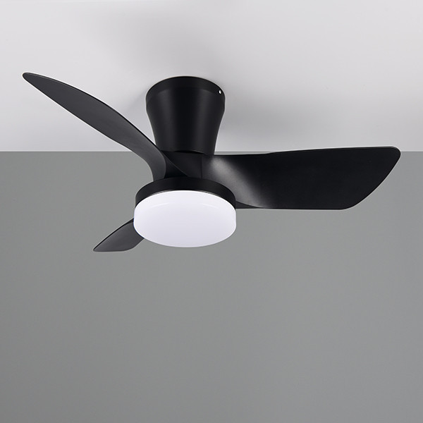 Plafondventilator met ledlamp | Randers | Ø 76 cm | 2700-6000K | Zwart | 20W | Trio Lighting LTR00717 - 1