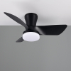 Plafondventilator met ledlamp | Randers | Ø 76 cm | 2700-6000K | Zwart | 20W | Trio Lighting LTR00717 - 1
