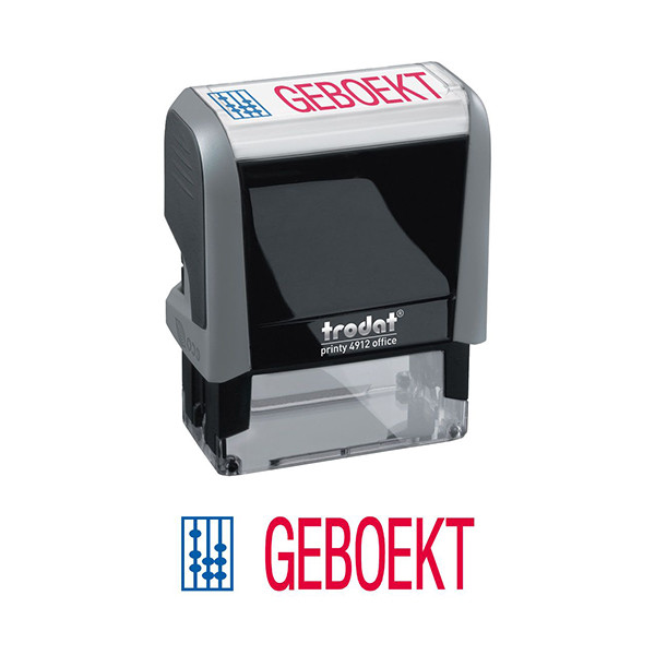 Trodat Printy 4912 Office 'Geboekt' stempel zelfinktend 10044 225139 - 1