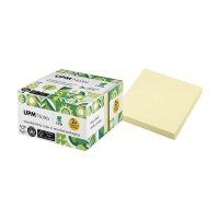 UPM gerecyclede zelfklevende notes geel 75 x 75 mm voordeelpak (4 x 100 vel) 303200