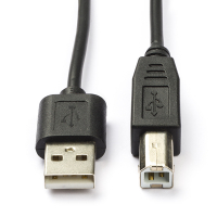 USB-A naar USB-B-kabel (2 meter) 93596 CCGL60101BK20 K5255.1.8 N010204008