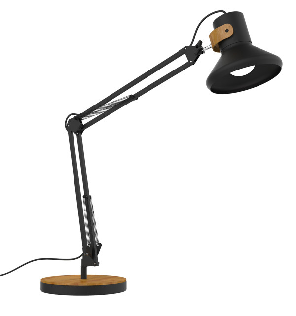 Unilux led bureaulamp zwart/bamboe 123inkt.be