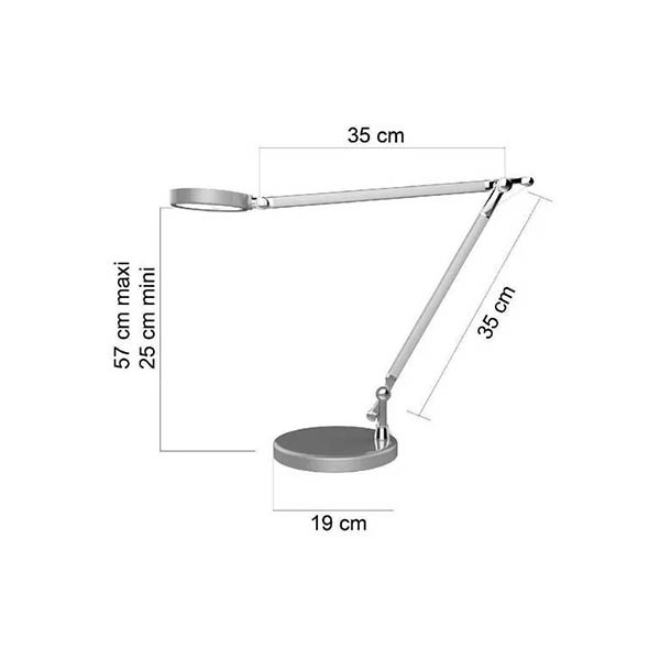 Unilux Senza 2 LED bureaulamp grijs 298040 - 2