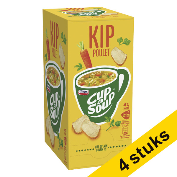 Unox Aanbieding: 4x Cup-a-Soup kip 175 ml (21 stuks)  423045 - 1