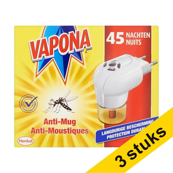 Vapona Aanbieding: 3x Vapona anti-muggen stekker  SVA00098 - 1