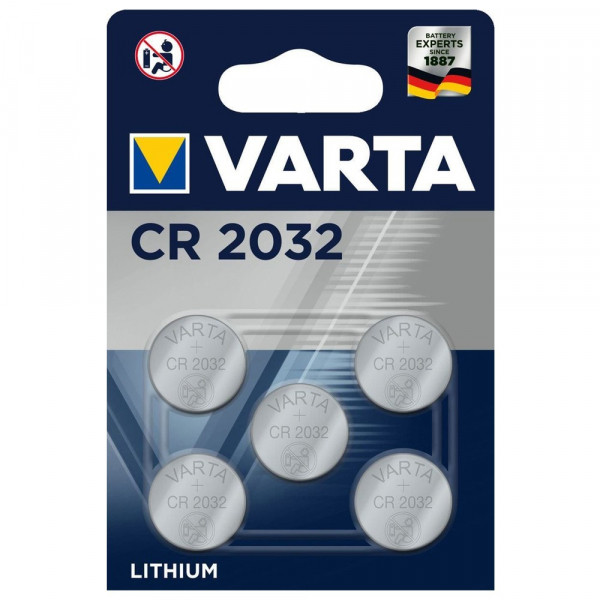 Varta CR2032 / DL2032 / 2032 Lithium knoopcelbatterij 5 stuks 5004LC BR2032 CD2032 CR2032 CR2032H AVA00261 - 1