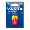 Varta Longlife Max Power 9V / 6LR61 / E-Block Alkaline Batterij 1 stuk AVA00449 - 1