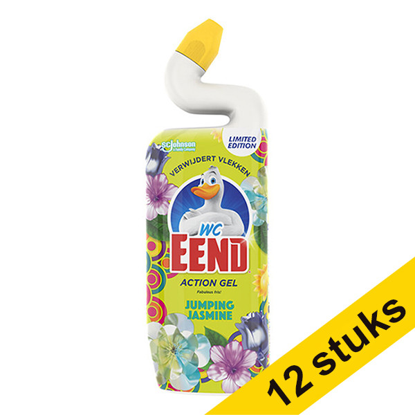 WC-Eend Aanbieding: 12x WC-Eend Action Gel Jasmine Jump toiletreiniger (750 ml)  SWC00078 - 1