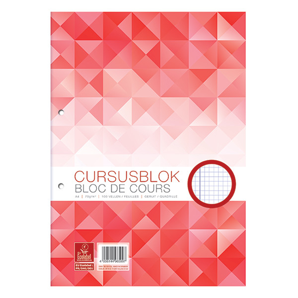 WORK cursusblok A4 geruit 5 mm 70 g/m² (100 vellen) 100058101 248254 - 1