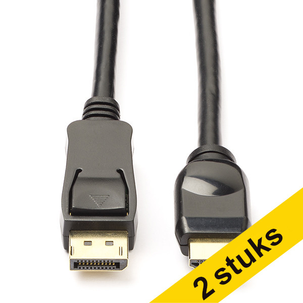 Aanbieding: 2x DisplayPort naar HDMI kabel (5 meter) 340016 - 1