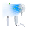 Aanbieding: 3x Extralink ventilator staand met 3 snelheidsstanden wit (40 cm) 263357 - 3