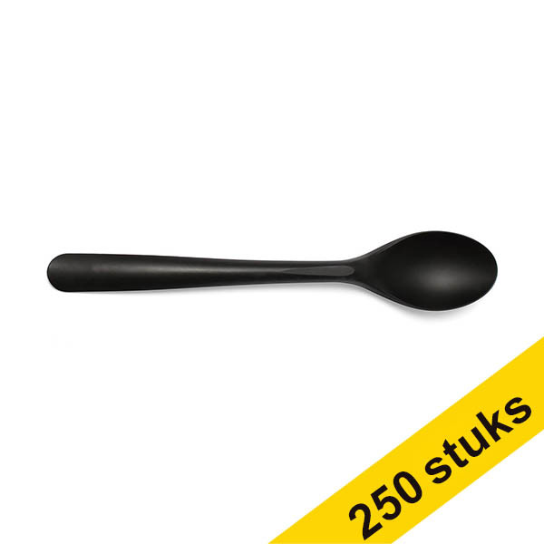 Aanbieding: 5x Conpax Folia herbruikbare lepel zwart (50 stuks) 402958 Aanbieding: 5x Conpax Folia herbruikbare lepel zwart (50 stuks) 402958 - 1