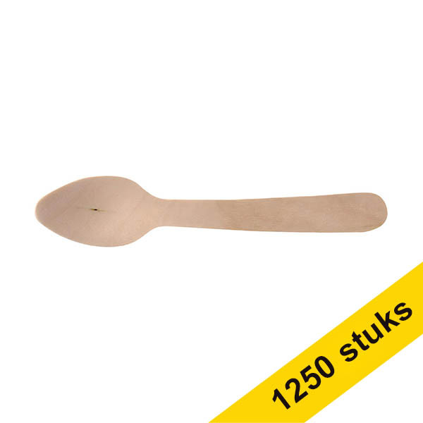 Aanbieding: 5x Conpax Pure lepel hout (250 stuks) 402966 Aanbieding: 5x Conpax Pure lepel hout (250 stuks) 402966 - 1
