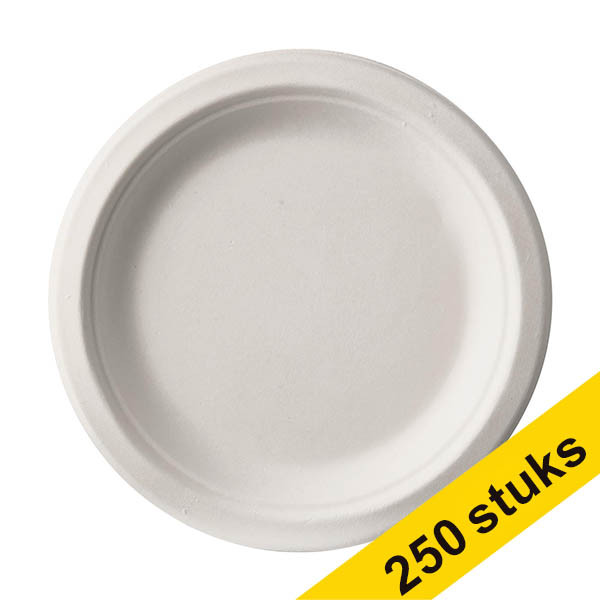 Aanbieding: 5x Conpax Pure wegwerpbord suikerriet wit 23 cm (50 stuks) 402980 Aanbieding: 5x Conpax Pure wegwerpbord suikerriet wit 23 cm (50 stuks) 402980 - 1