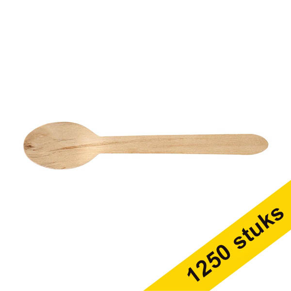 Aanbieding: 5x Conpax lepel hout (250 stuks) 402946 Aanbieding: 5x Conpax lepel hout (250 stuks) 402946 - 1