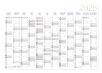 Annoplan jaarplanner 700 x 1000 mm 2-talig 202561