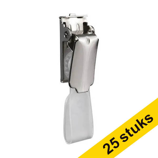Badgeclips met strip chroom (25 stuks) 068839 - 1