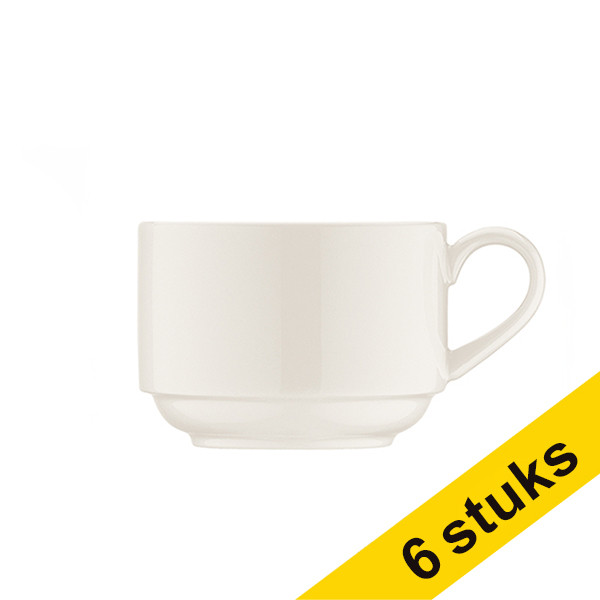 White label Banquet koffiekopje stapelbaar Off white 210 ml (6 stuks) bo11993 404214 - 1