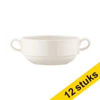 White label Banquet soepkop met 2 oren Off white 350 ml (12 stuks) bo11959 404215