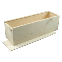 White label Champagne schuifkist met deksel hout 337 x 101 x 100 mm (5 stuks) 479120 402923