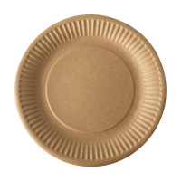 Conpax Pure wegwerpbord karton bruin 19 cm (20 stuks) 402973