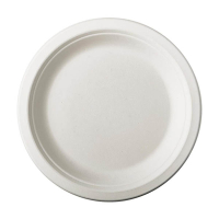 Conpax Pure wegwerpbord suikerriet wit 18 cm (50 stuks) 402977