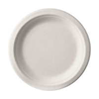 Conpax Pure wegwerpbord suikerriet wit 23 cm (50 stuks) 402979