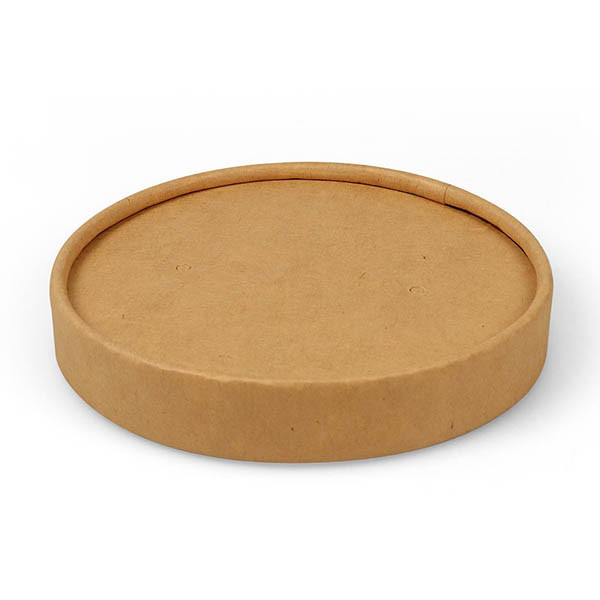 Conpax deksel voor soepbeker bruin kraft (25 stuks) 402985 - 1