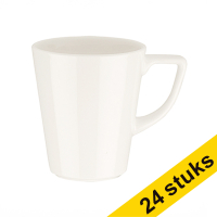 White label Core koffiemok met oor Off white 300 ml (24 stuks) bo12035 404206