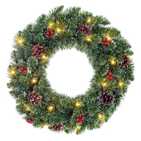 Creston kerstkrans Ø 45 cm 20 lampjes op batterijen LBB00026