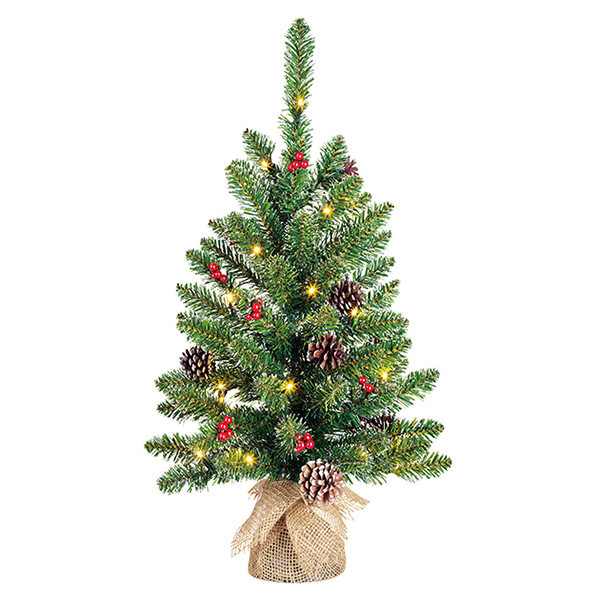 Creston kunstkerstboom 60 cm incl 20 lampjes LBB00092 - 1