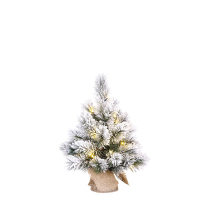Dinsmore kunstkerstboom besneeuwd 45 cm incl. 10 lampjes LBB00093