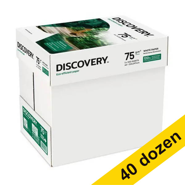 Discovery fast pack papier 40 dozen van 2500 vellen A4 - 75g/m² 068814 - 1