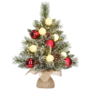 Glendon kunstkerstboom besneeuwd 45 cm incl. 8 lampjes LBB00096 - 1