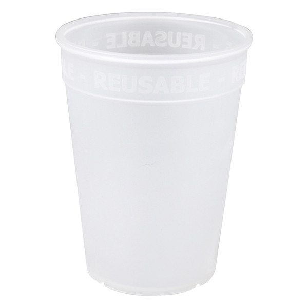 White label Herbruikbare beker transparant 320 ml (20 stuks) 601552 402931 - 1