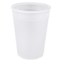 White label Herbruikbare beker transparant 320 ml (20 stuks) 601552 402931