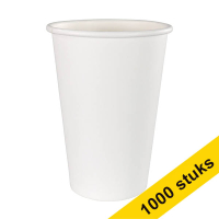 White label Kartonnen koffiebekers wit 300 ml (1000 stuks) 700061 423532