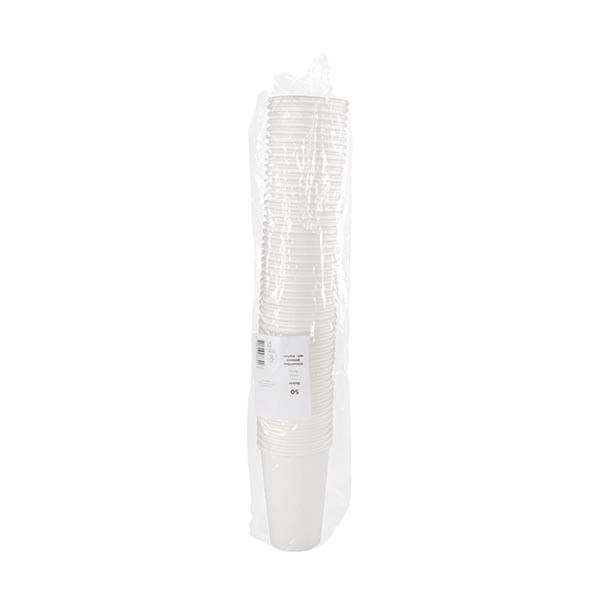 White label Kartonnen koffiebekers wit 300 ml (1000 stuks) 700061 423532 - 2