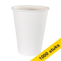 White label Kartonnen koffiebekers wit 400 ml (1000 stuks) 700062 423533