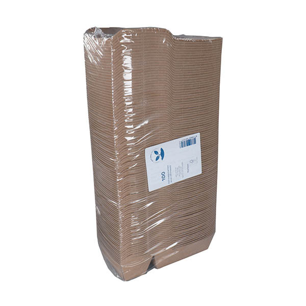 Kartonnen snackbakje A7 + 1/A23 bruin 120 x 70 x 35 mm (100 stuks) 423551 - 2