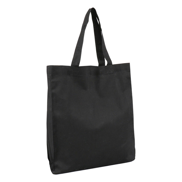 White label Katoenen tote bag zwart 300 x 340 mm (10 stuks) 270773 402884 - 1