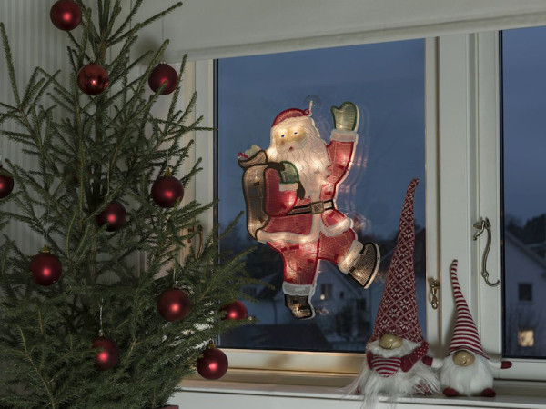 Konstmide kerstman met verlichting 20 lampjes 30 x 45 cm LKO00334 - 2