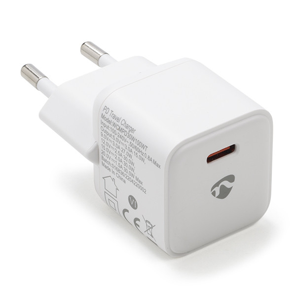 White label Nedis Apple USB-oplader 1 poort (USB-C, 30W, Power Delivery, wit) WCMPD30W100WT K120300288 - 1
